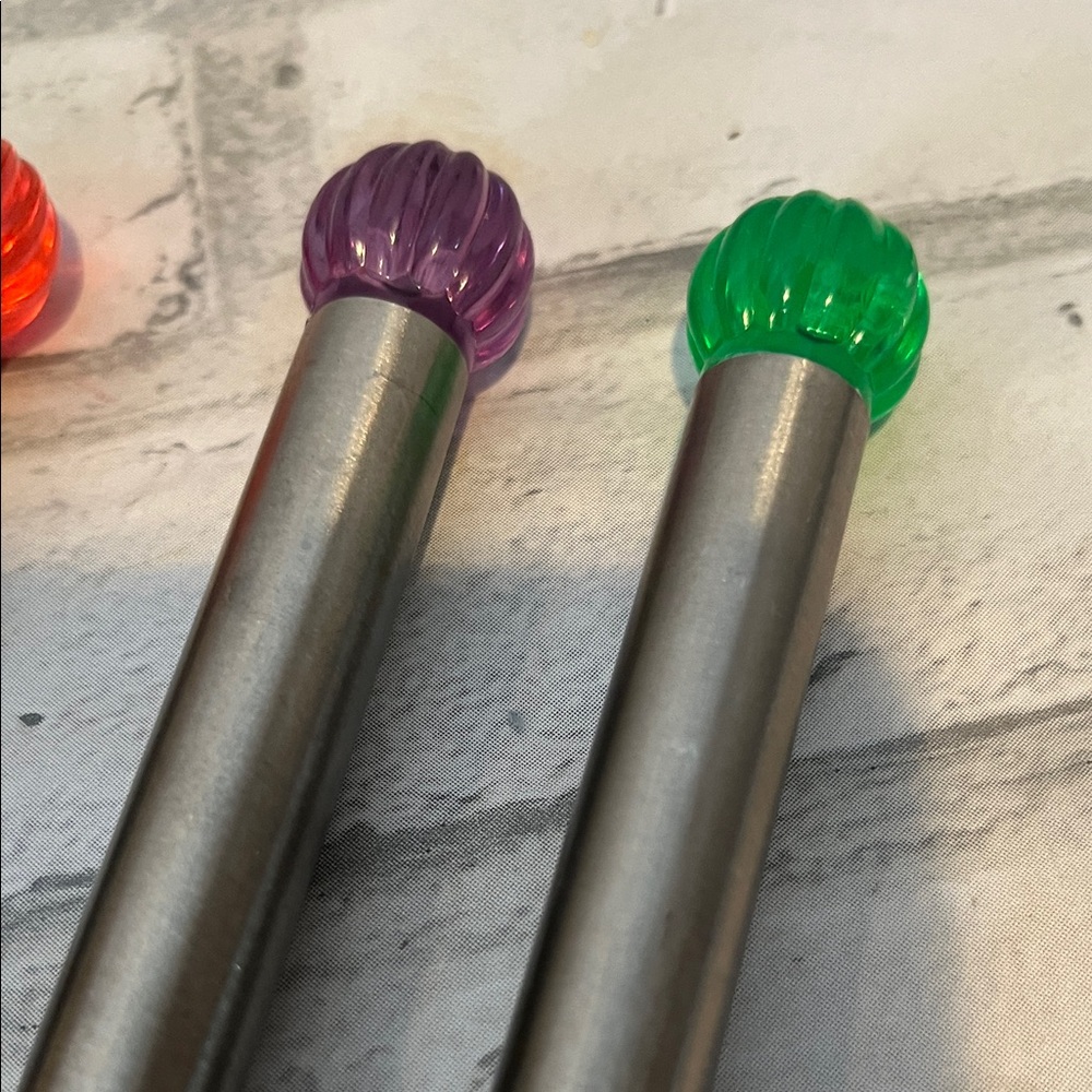 Vibrant Stainless Steel Fondue Forks Set of 4 - Picture 2 of 5